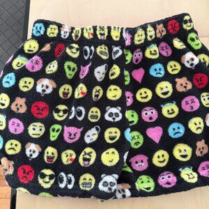 iSCREAM EMOJI FLEECE SLEEP SHORTS YOUTH SIZE 14 LARGE